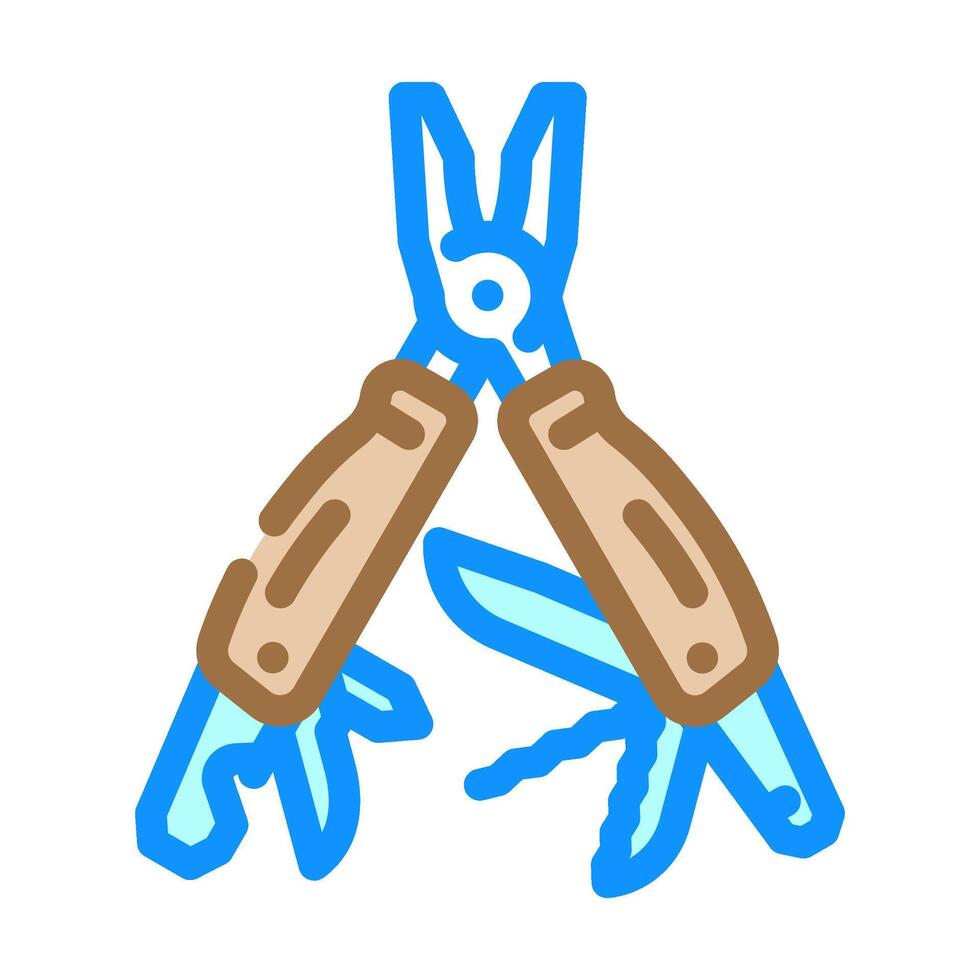 multi tool titanium color icon illustration vector
