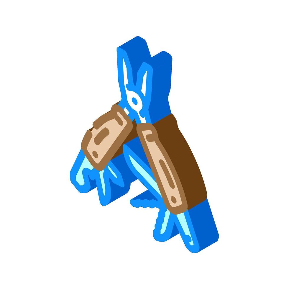 multi tool titanium isometric icon illustration vector