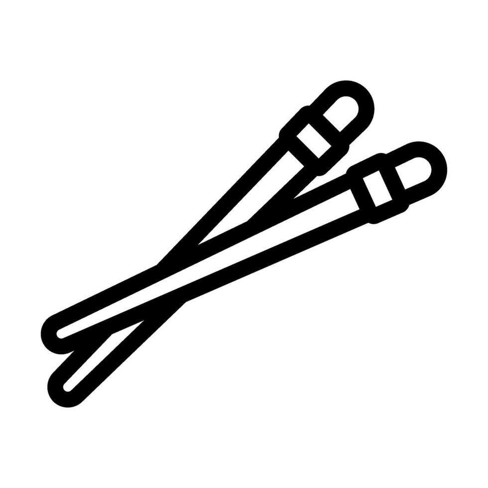 chopsticks titanium ultralight line icon illustration vector