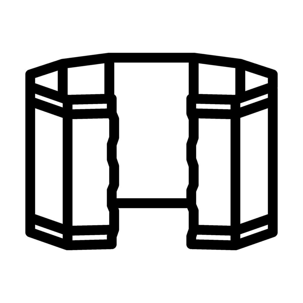 windscreens for stoves titanium line icon illustration vector