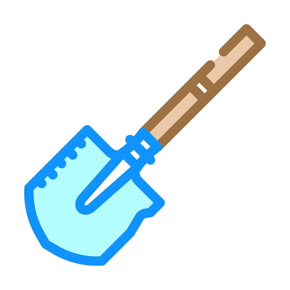 backpacking shovel titanium ultralight color icon illustration vector
