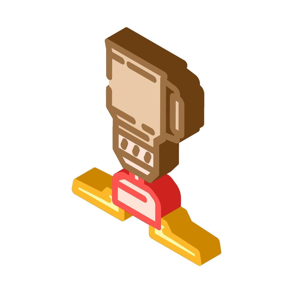 flame gas burner stove isometric icon illustration vector