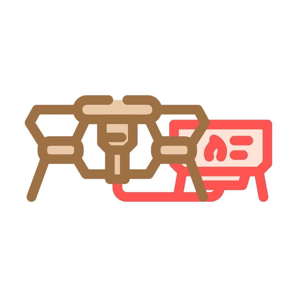 adventure gas burner stove color icon illustration vector