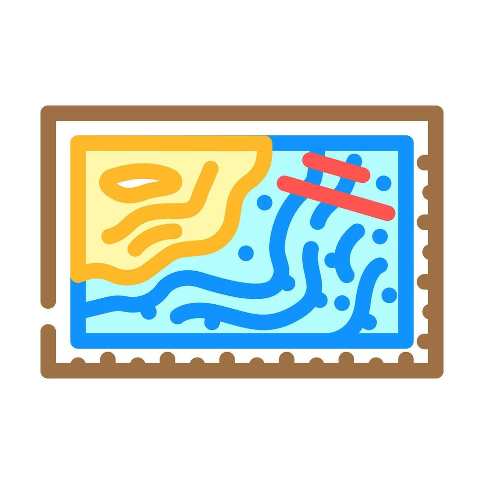 nautical chart geographical discoveries color icon illustration vector