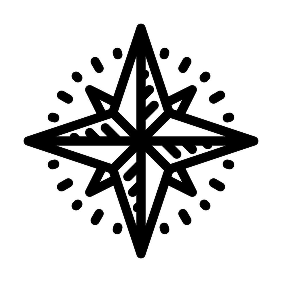 compass rose geographical discoveries line icon illustration vector