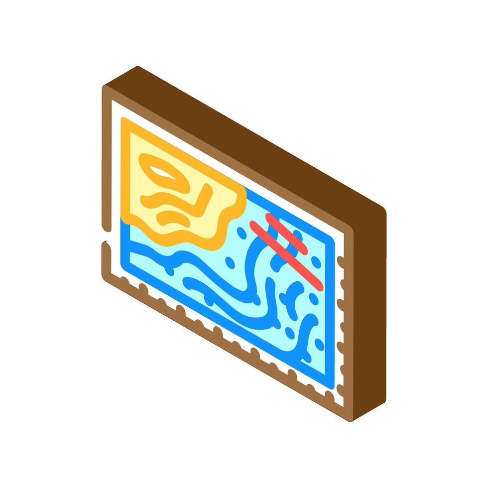 nautical chart geographical discoveries isometric icon illustration vector