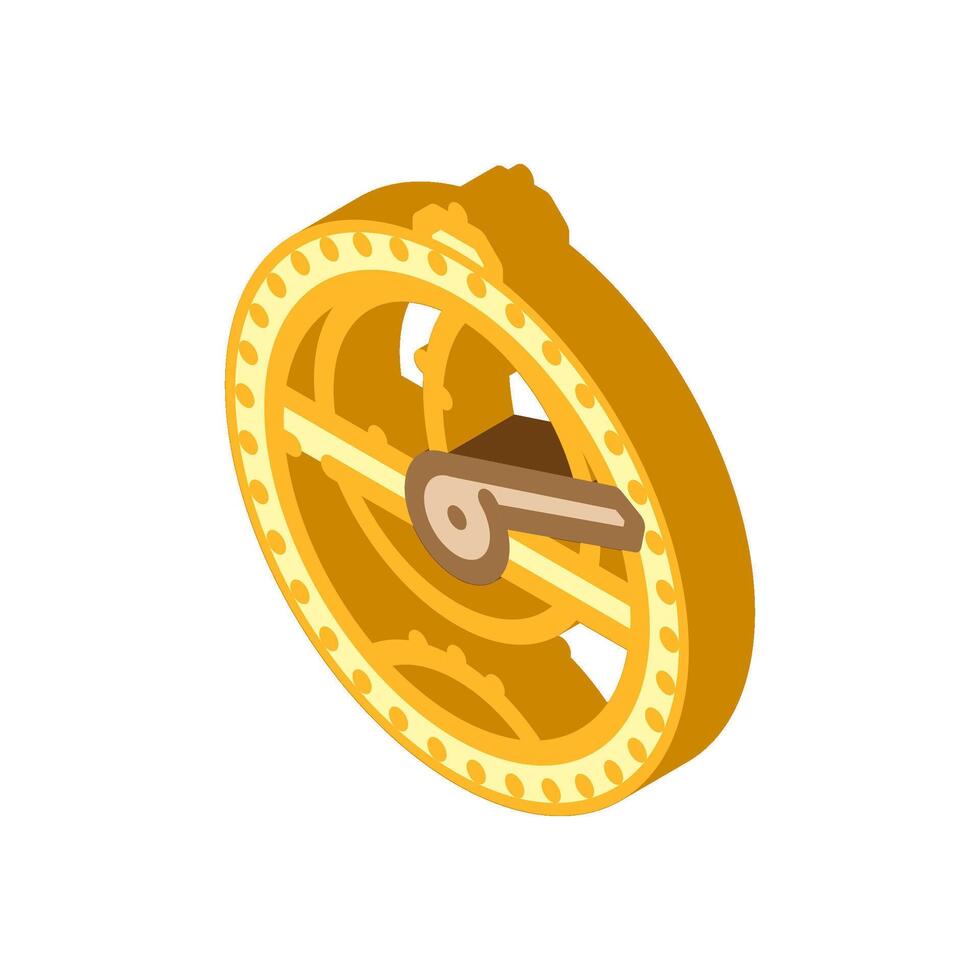 astrolabe geographical discoveries isometric icon illustration vector
