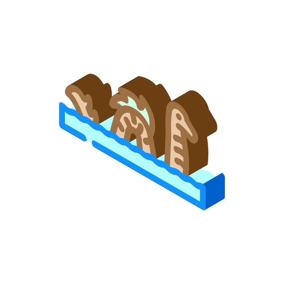 sea monster mythological representation isometric icon illustration vector
