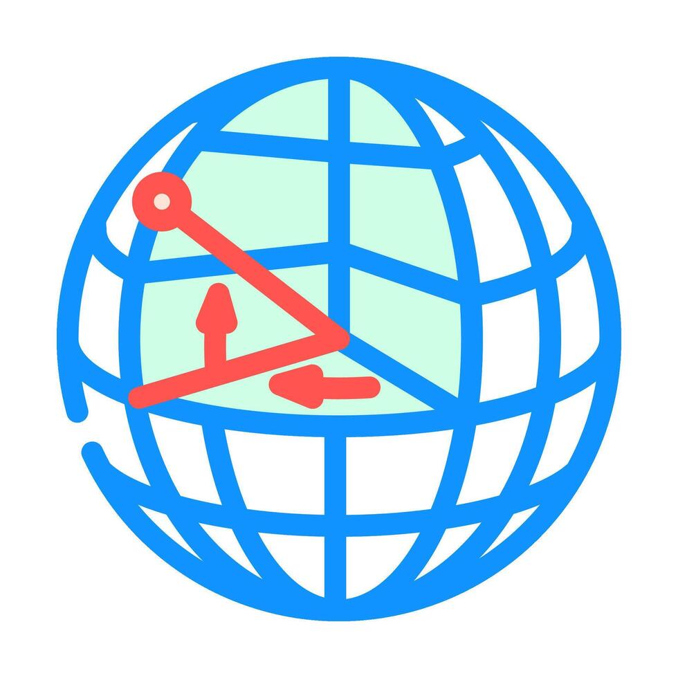 longitude and latitude lines color icon illustration vector