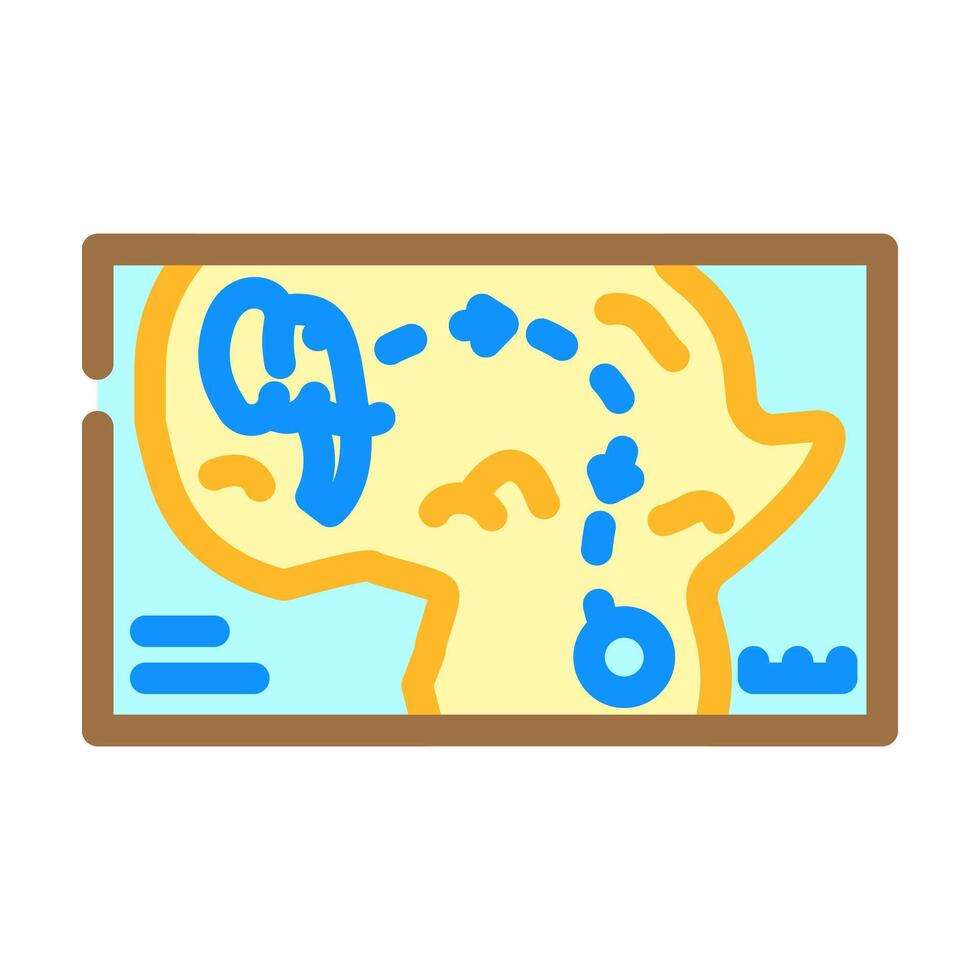 animal migration paths color icon illustration vector