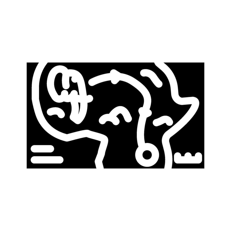 animal migration paths glyph icon illustration vector