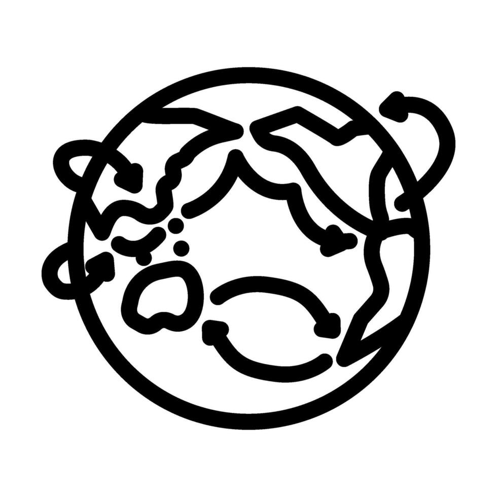 global trade network geographical discoveries line icon illustration vector