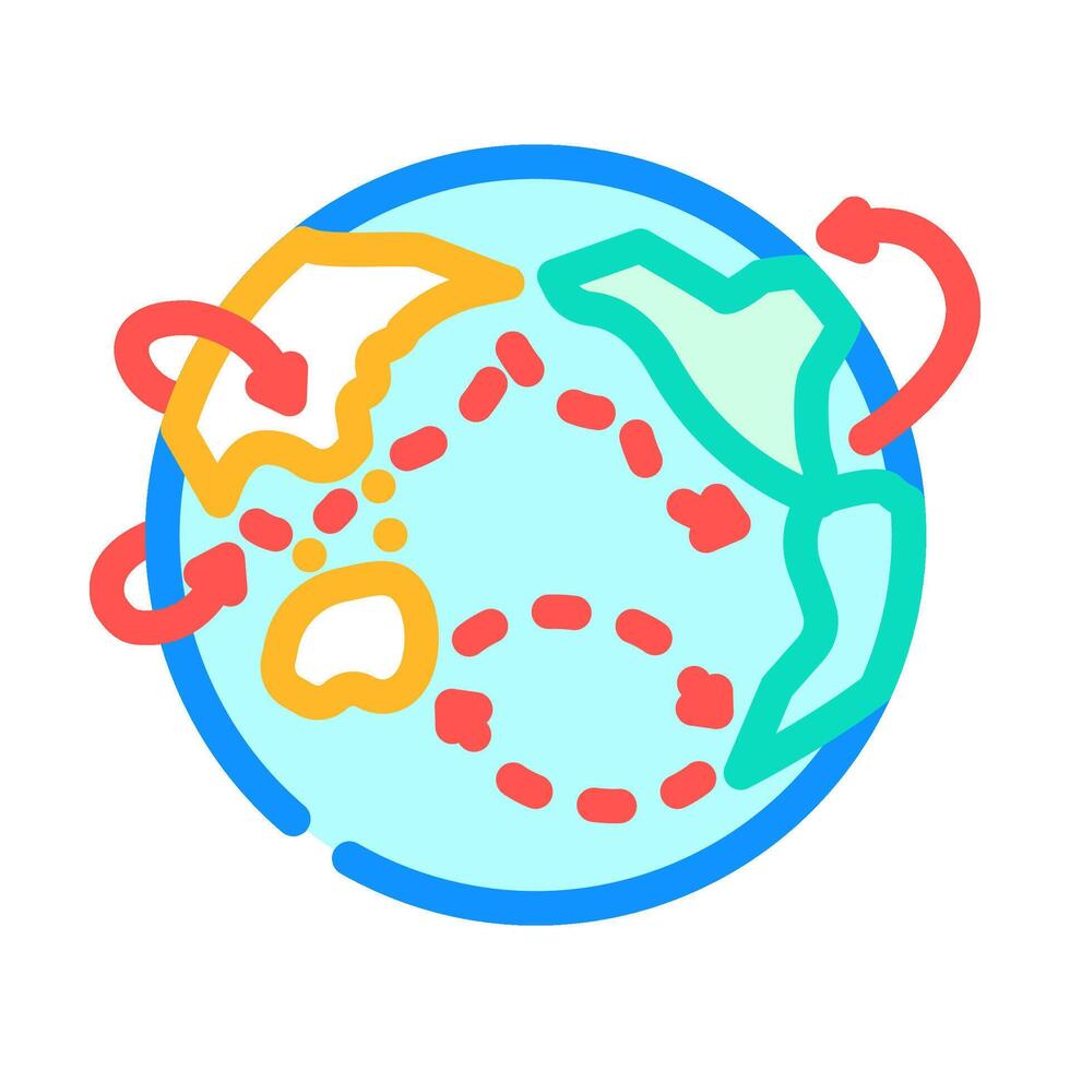 global trade network geographical discoveries color icon illustration vector