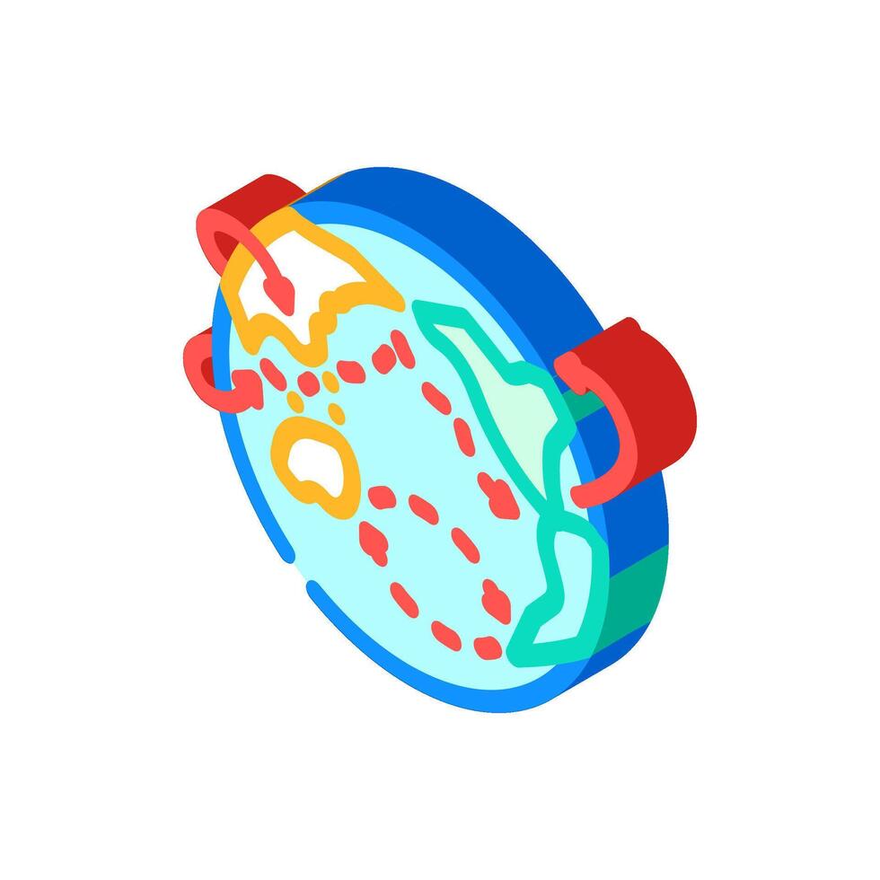 global trade network geographical discoveries isometric icon illustration vector