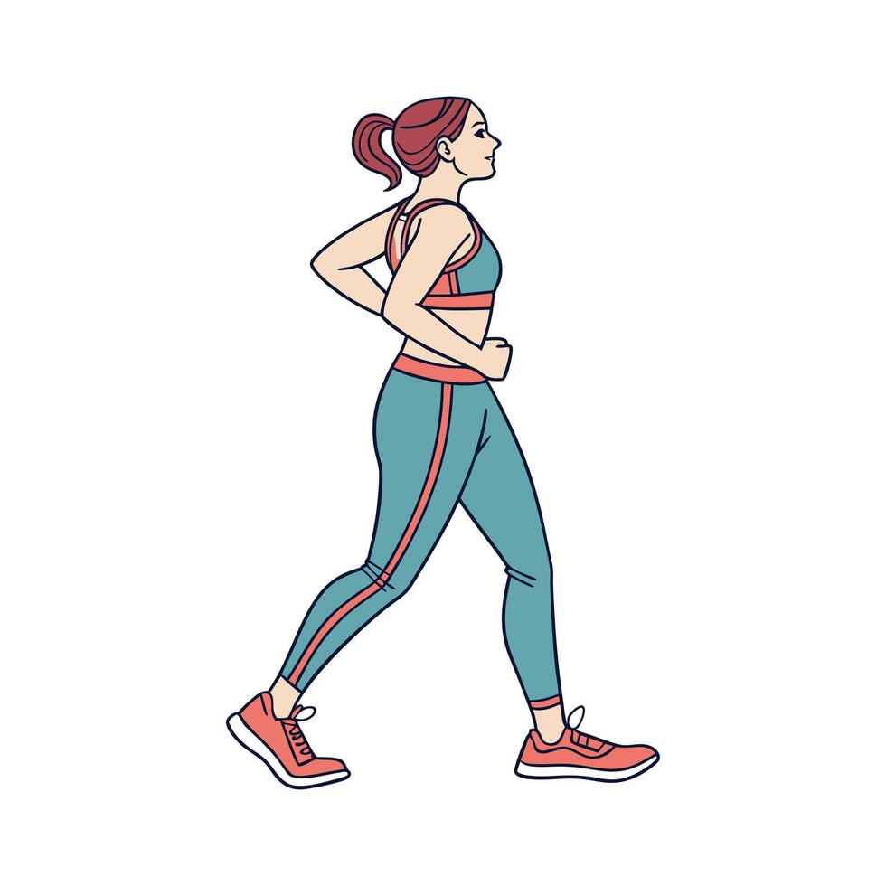 Charming Athletic Workout Model for Creative Design. vector