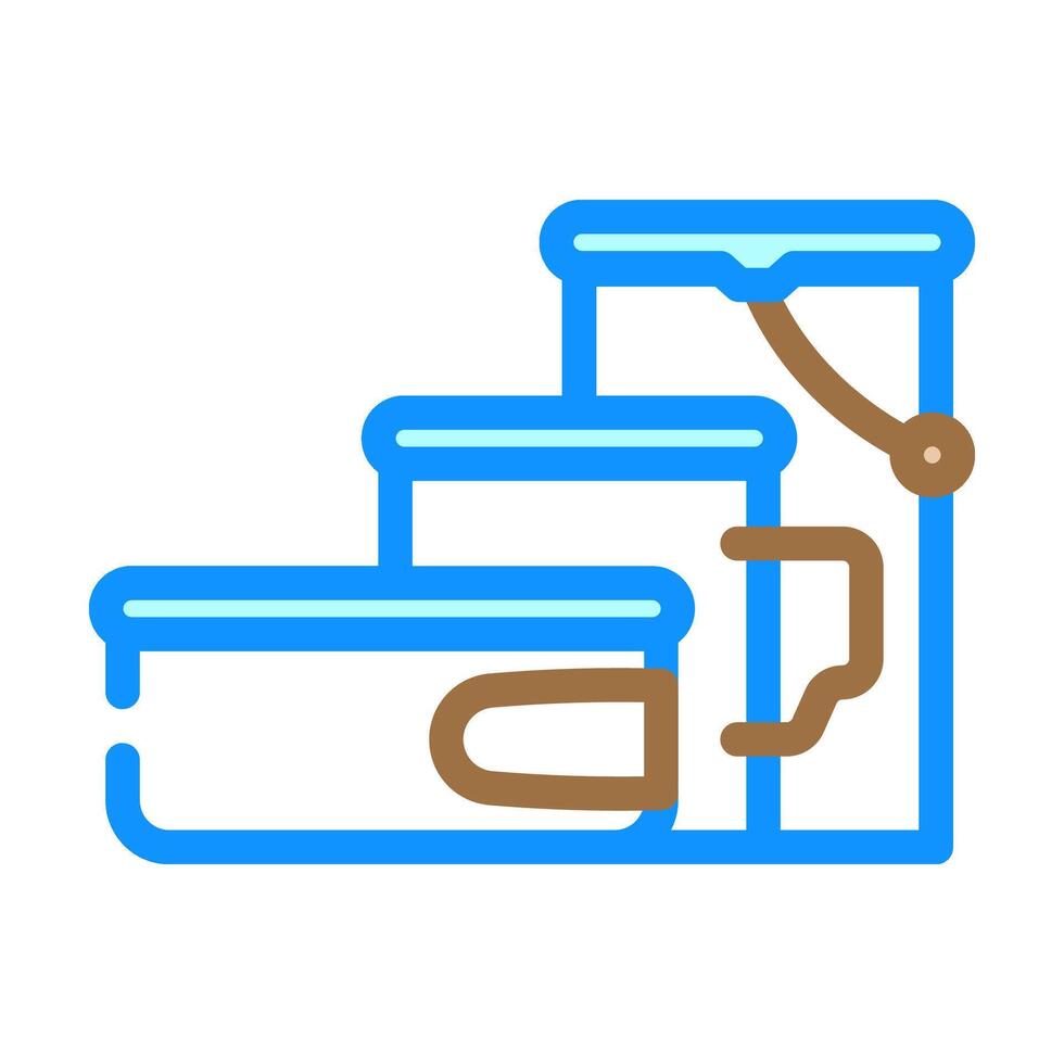 titanium cookware ultralight trekking color icon illustration vector