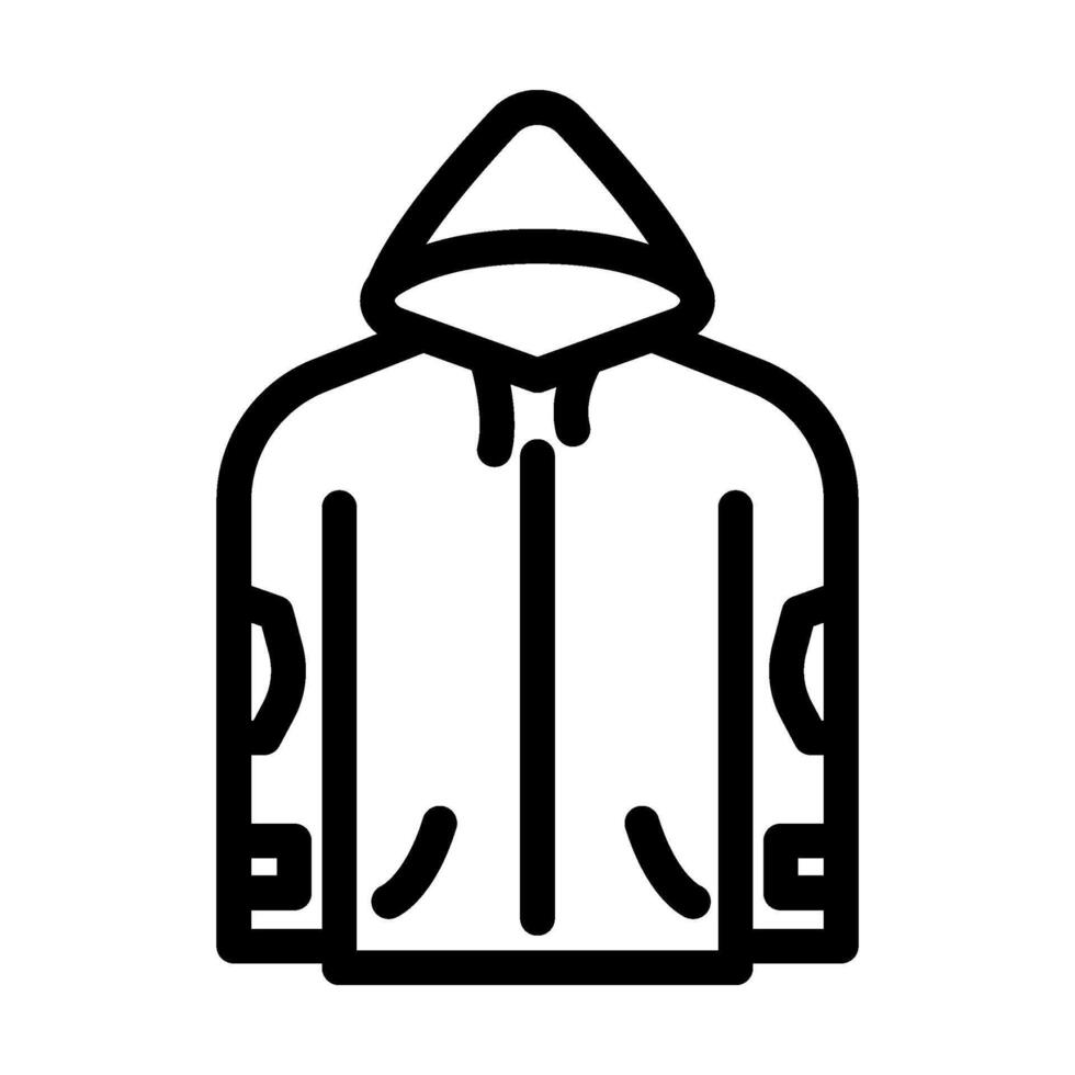 lightweight rain jacket ultralight trekking line icon illustration vector