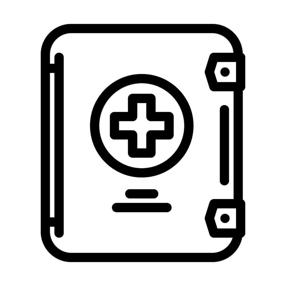 compact first aid kit ultralight hiking line icon illustration vector