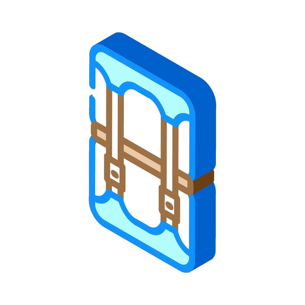 compression sack ultralight hiking isometric icon illustration vector