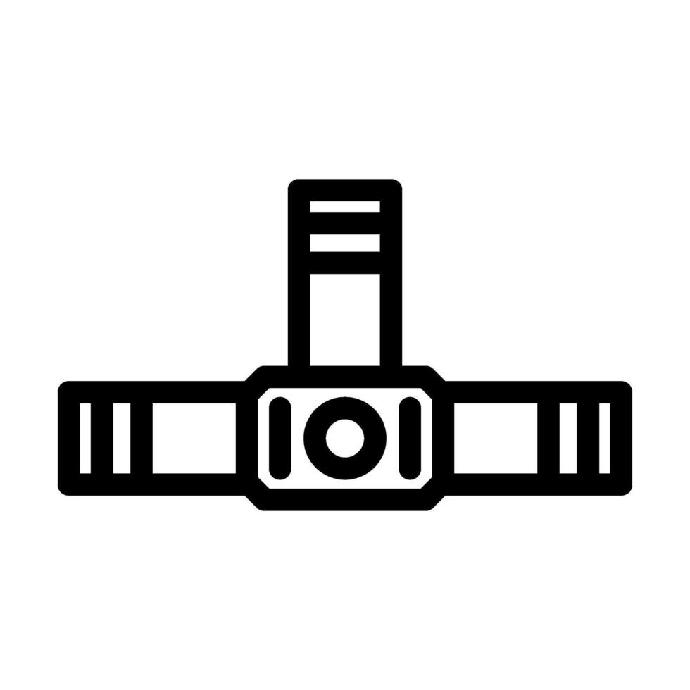 headlamp ultralight hiking line icon illustration vector