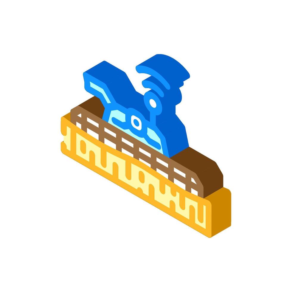harvesting combine robot harvests isometric icon illustration vector