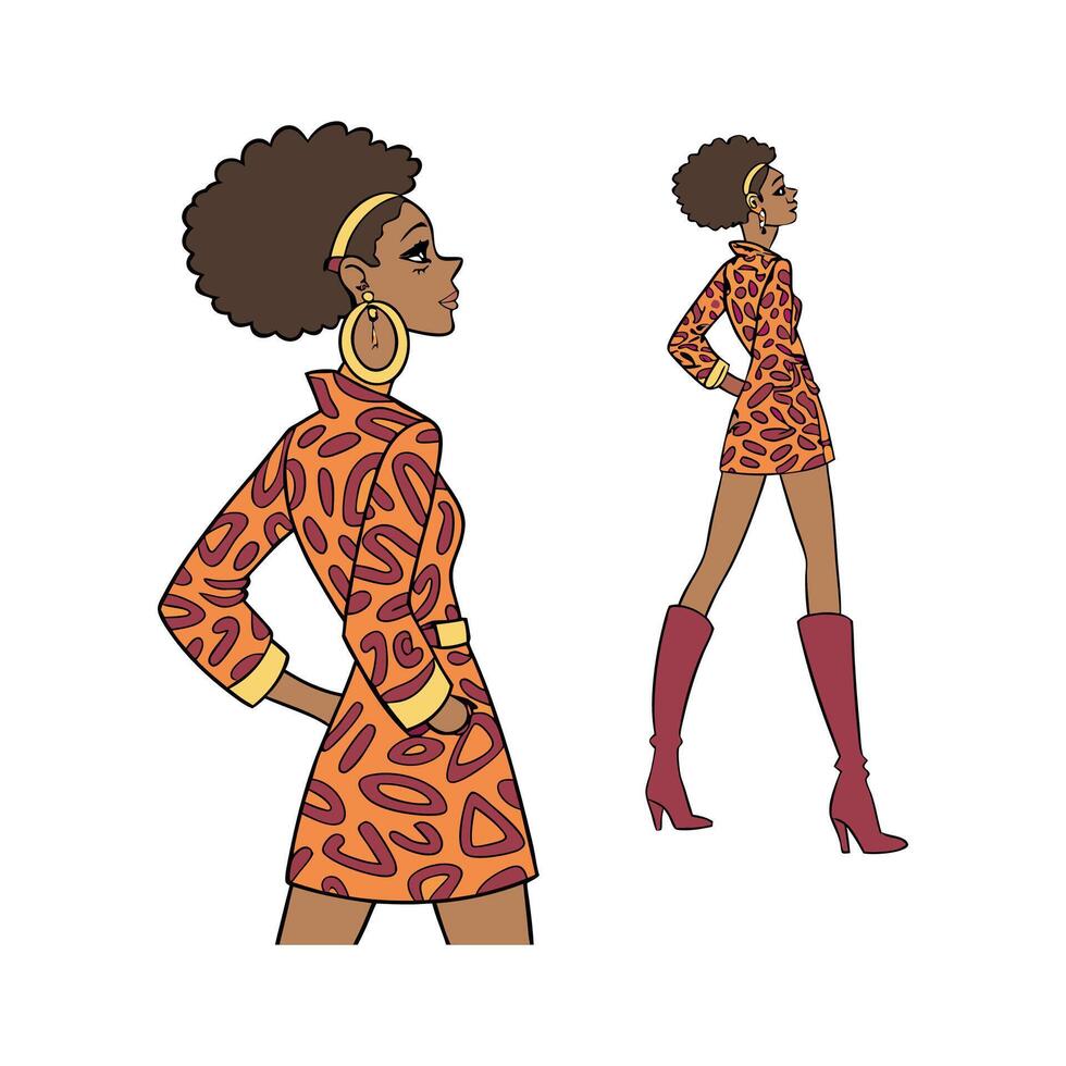 Stylish Animal Print Model for Fashion Designs. vector