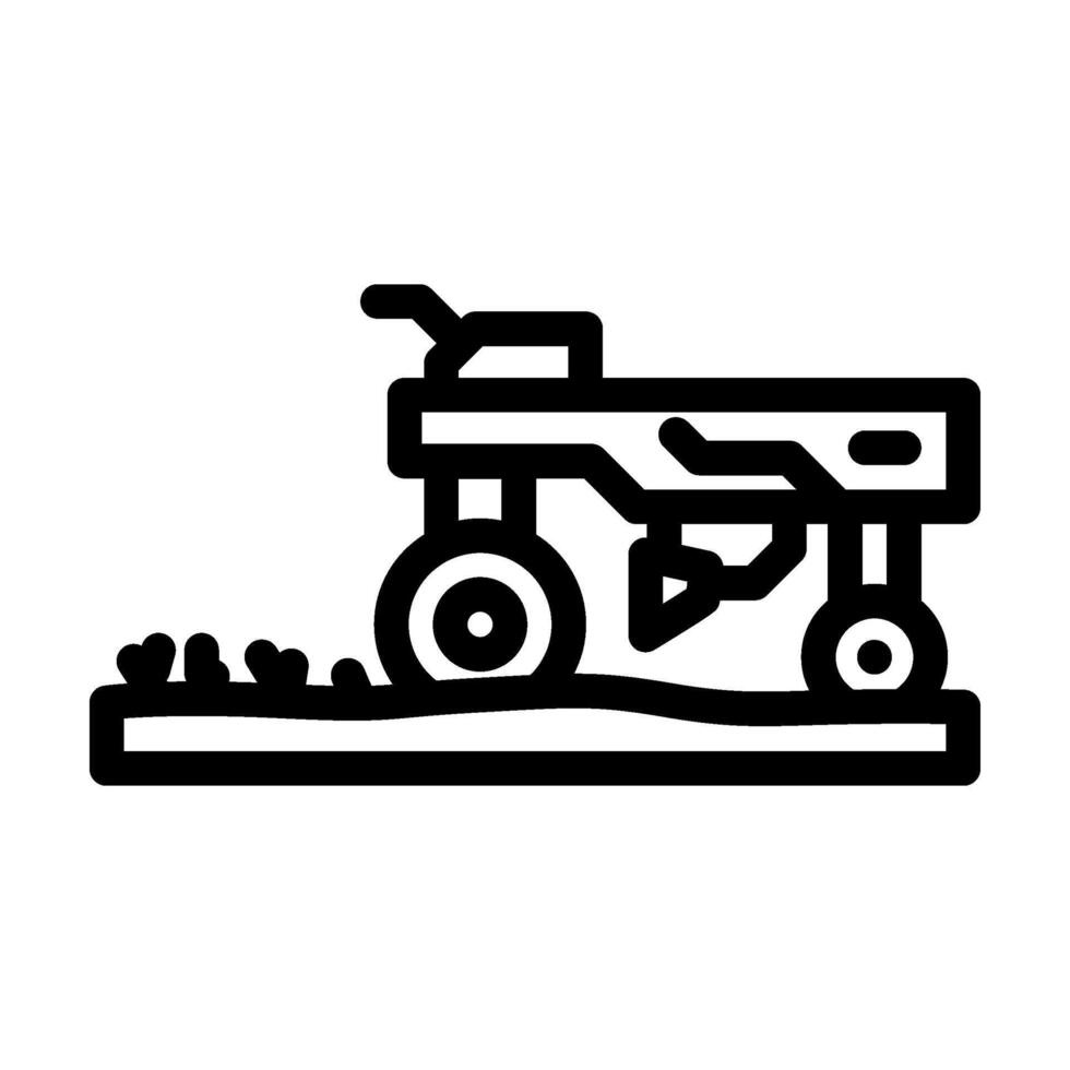 weeding robot harvests line icon illustration vector