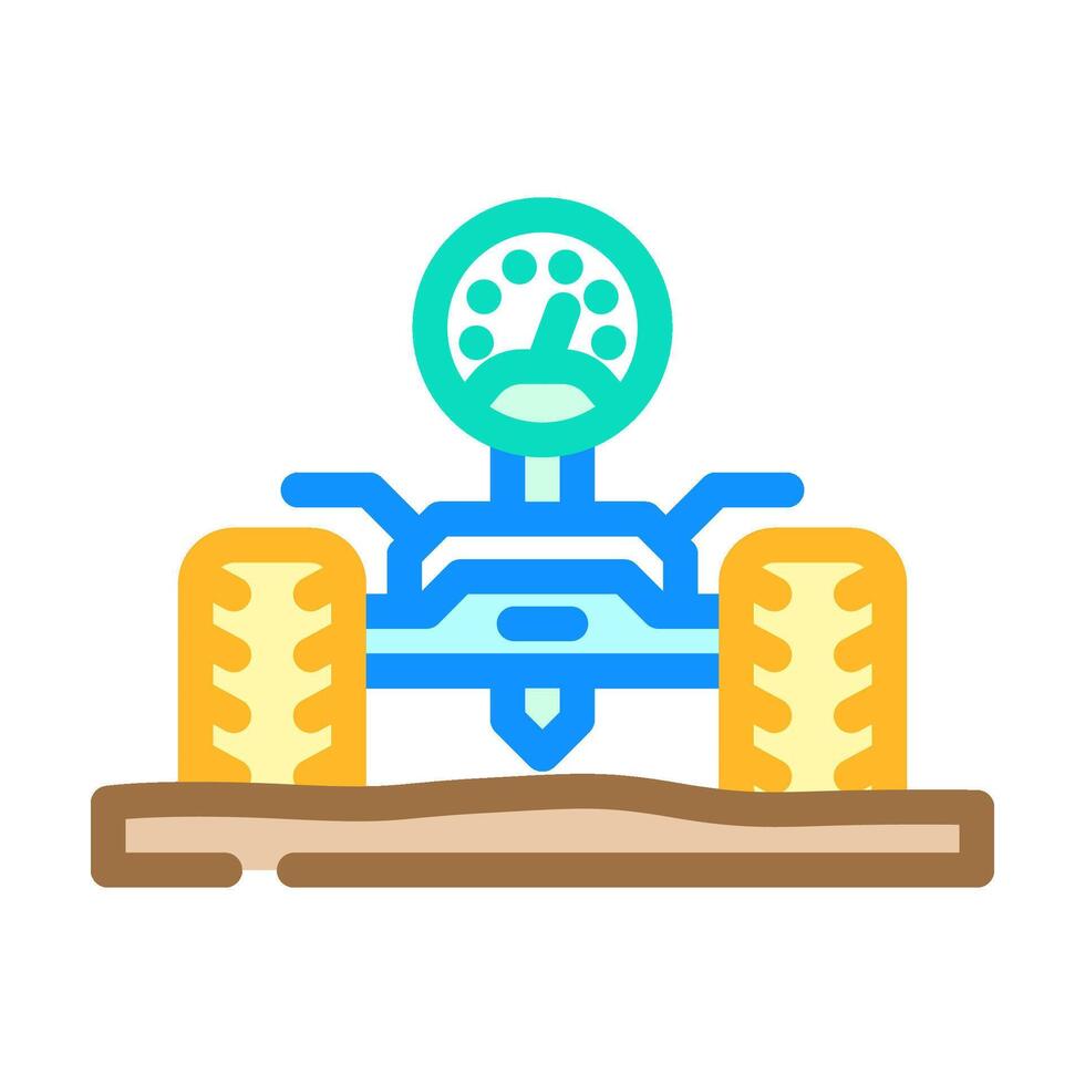 soil analysis robot harvests color icon illustration vector