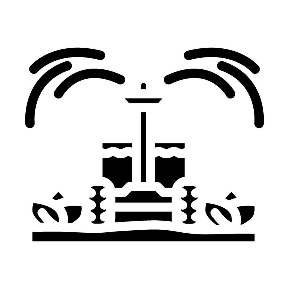 watering robot harvests glyph icon illustration vector