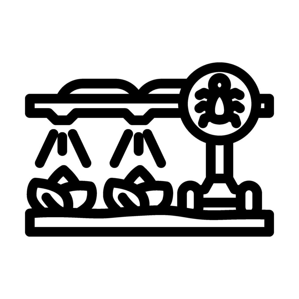 pest control robot harvests line icon illustration vector