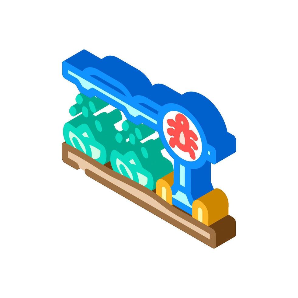 pest control robot harvests isometric icon illustration vector