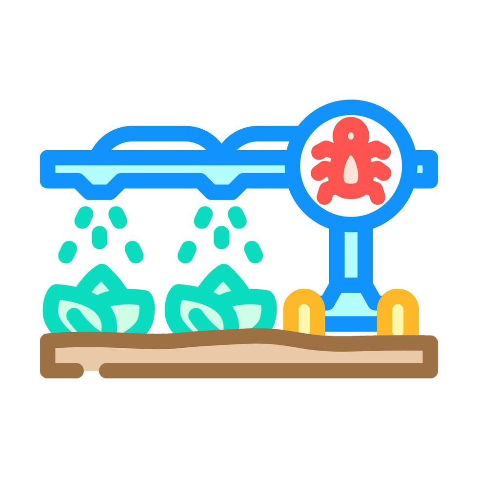 pest control robot harvests color icon illustration vector