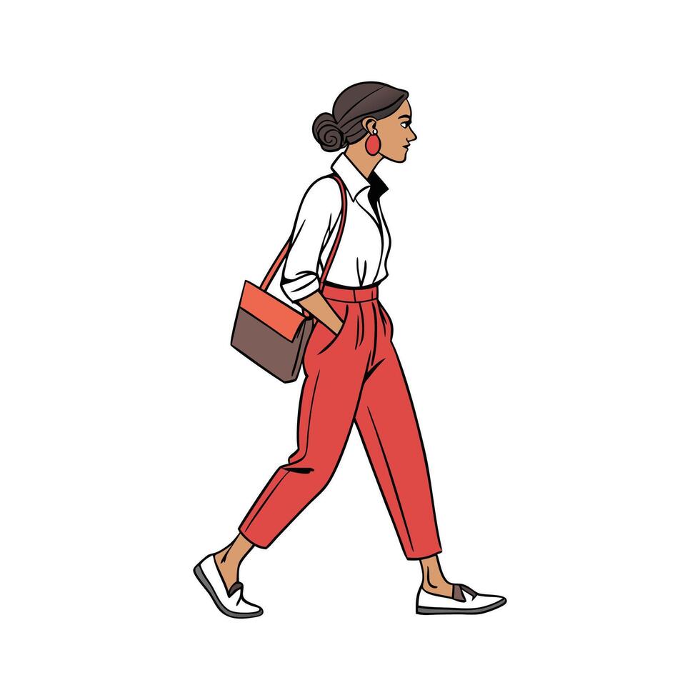 Business Casual Fashion Model for Illustrations. vector