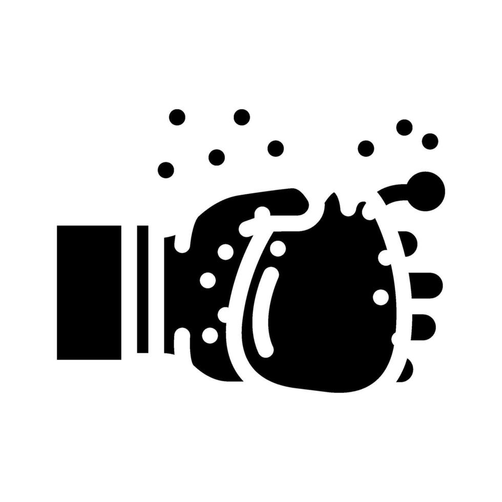 chalk rock climbing glyph icon illustration vector