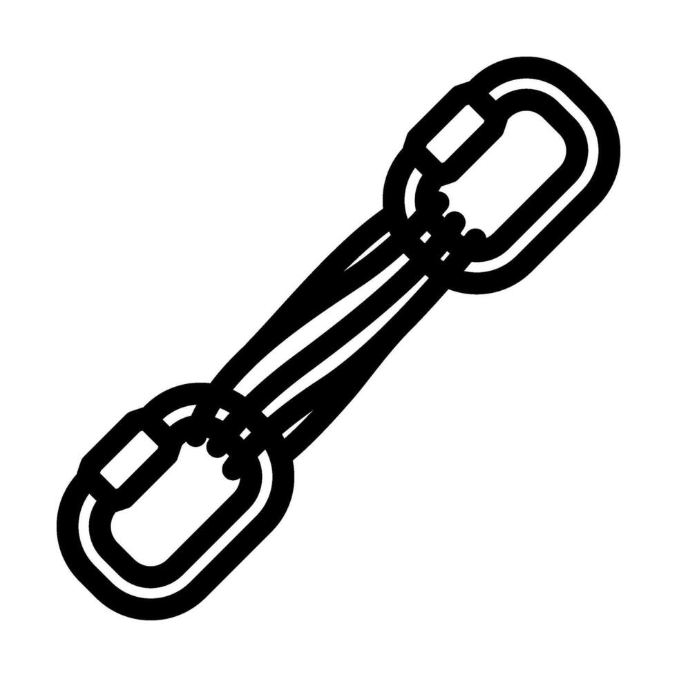 slings rock climbing line icon illustration vector