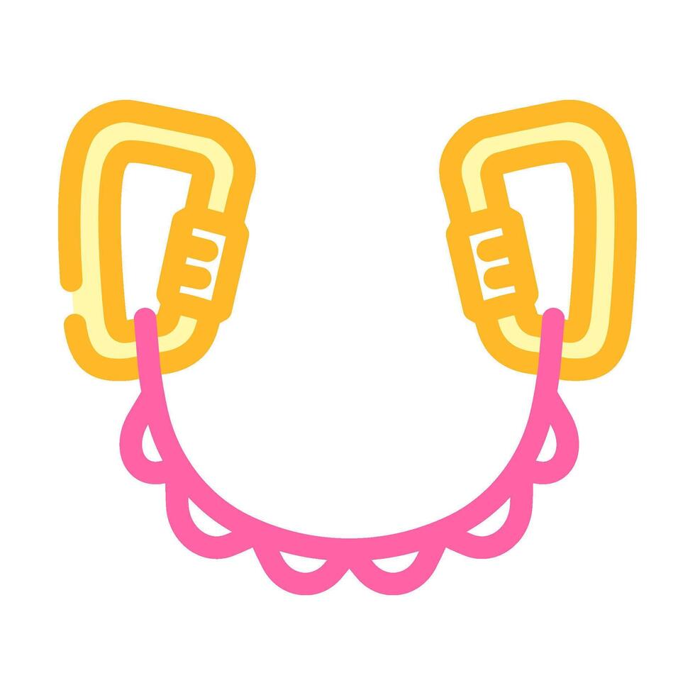 anchor system gear rock climbing color icon illustration vector