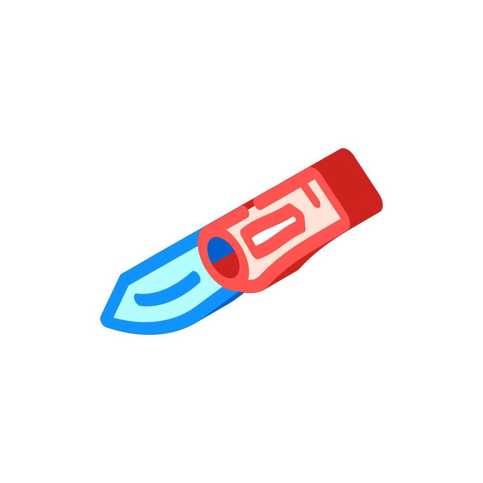 knife foldable rock climbing isometric icon illustration vector