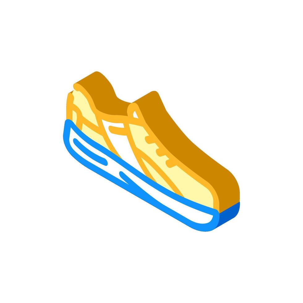 shoes male running accessories isometric icon illustration vector