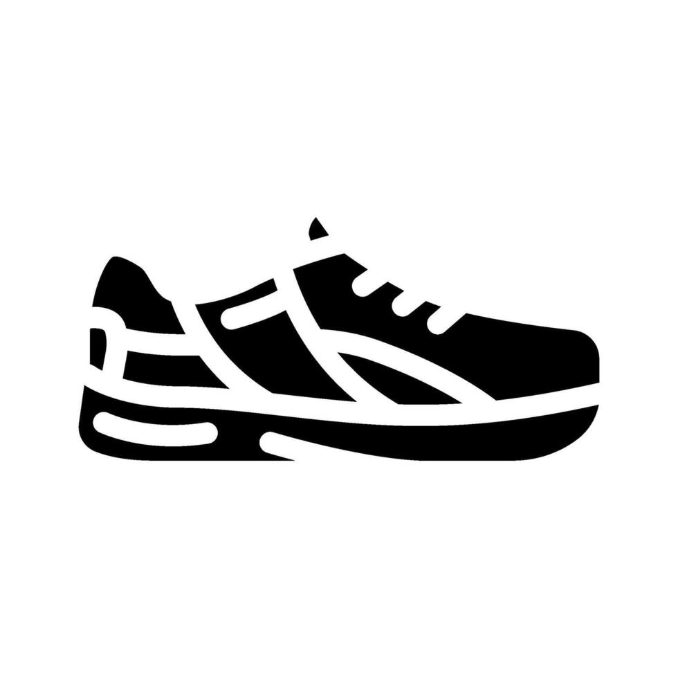 shoes male running accessories glyph icon illustration vector