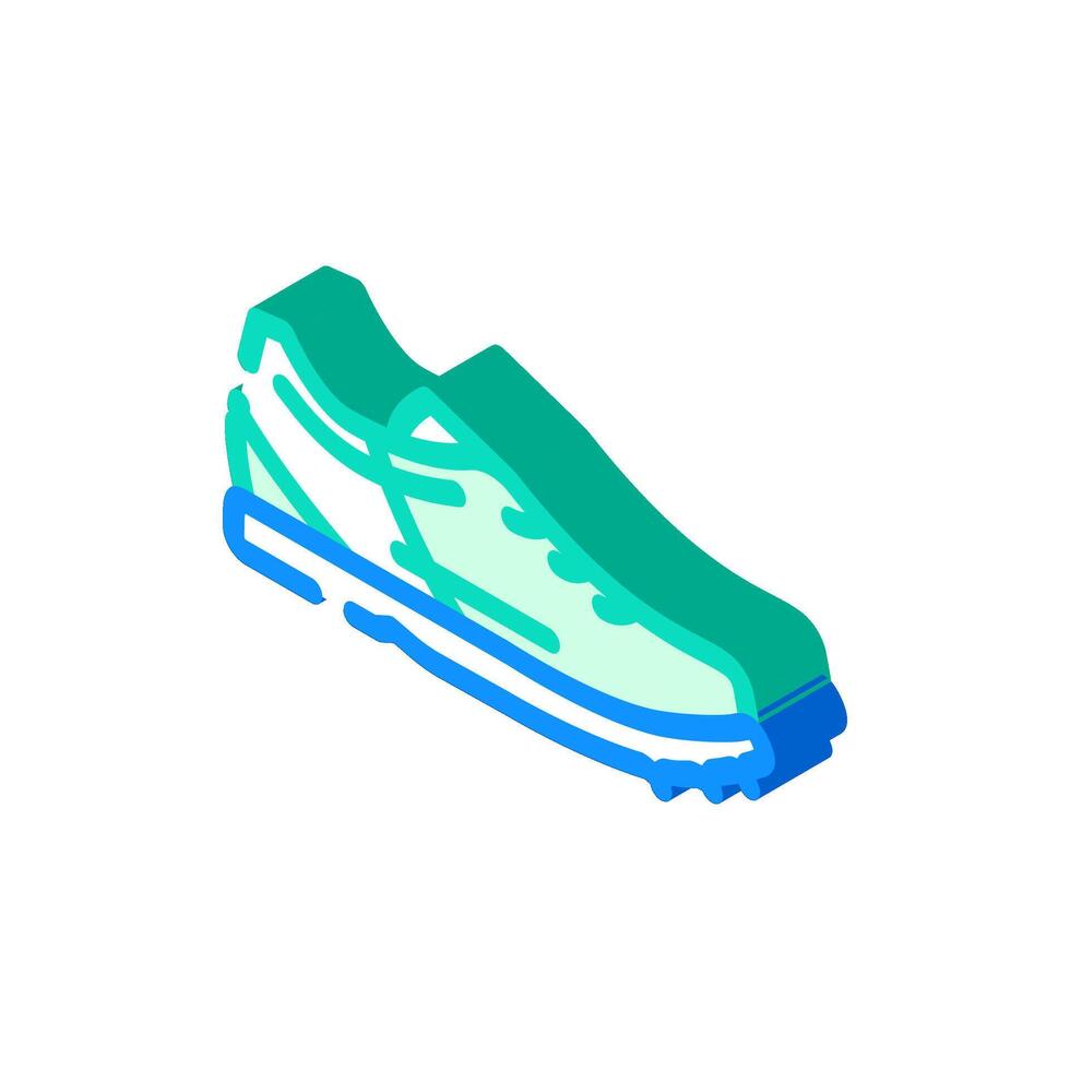 spikes shoes running accessories isometric icon illustration vector