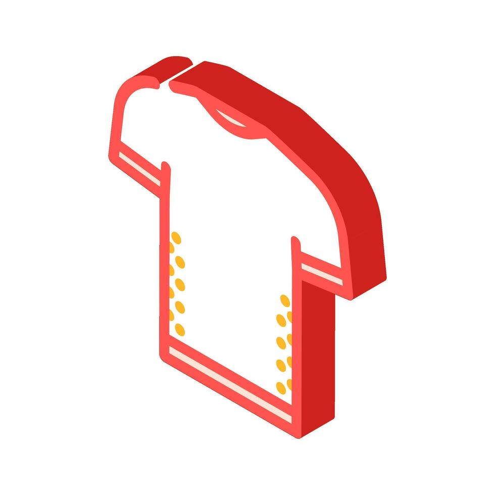 performance t shirt quick dry isometric icon illustration vector