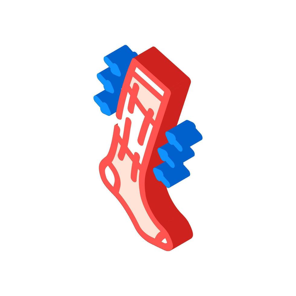 compression socks running accessories isometric icon illustration vector