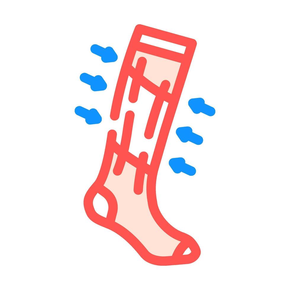 compression socks running accessories color icon illustration vector