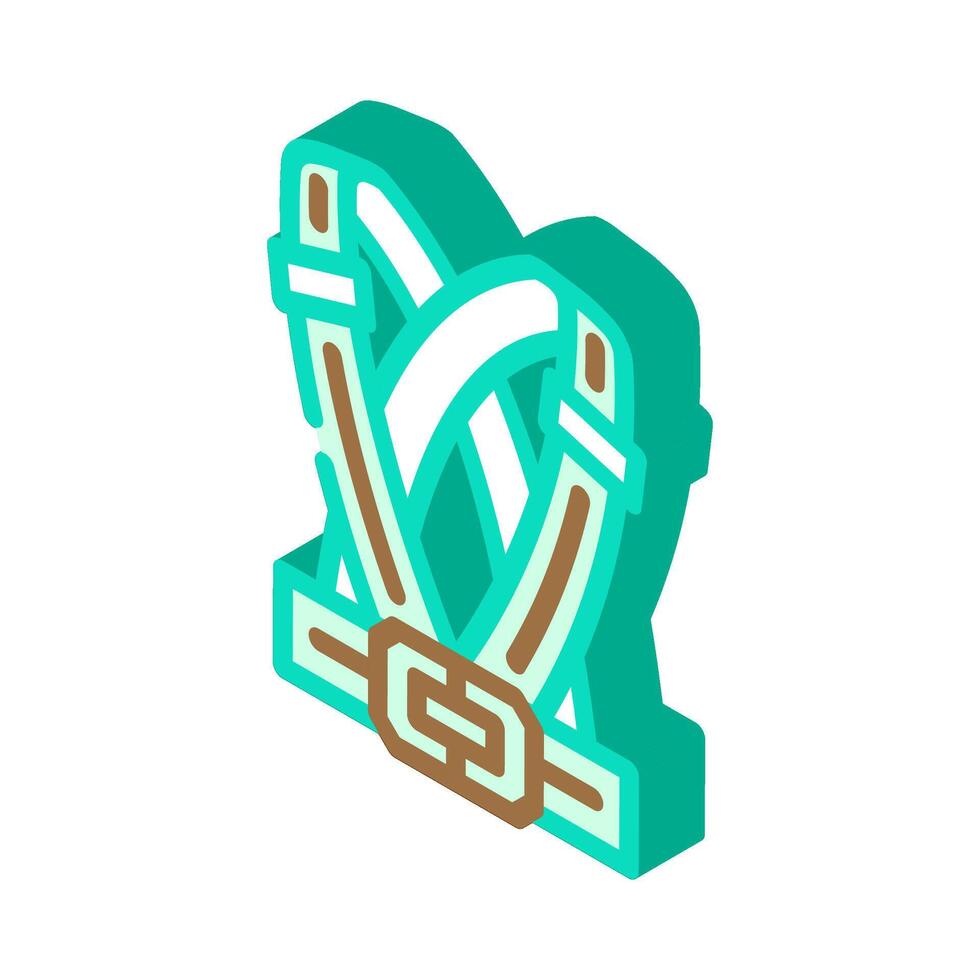 reflective vest running accessories isometric icon illustration vector