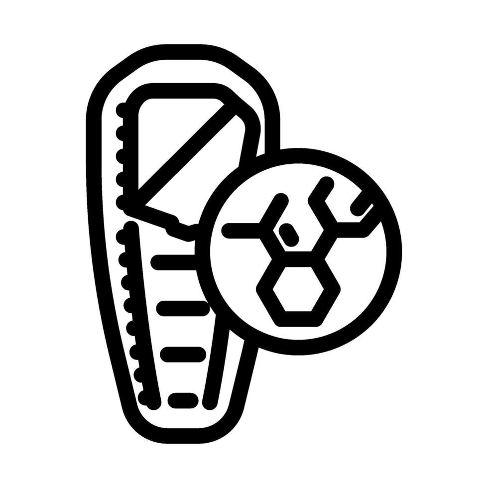 synthetic sleeping bag line icon illustration vector