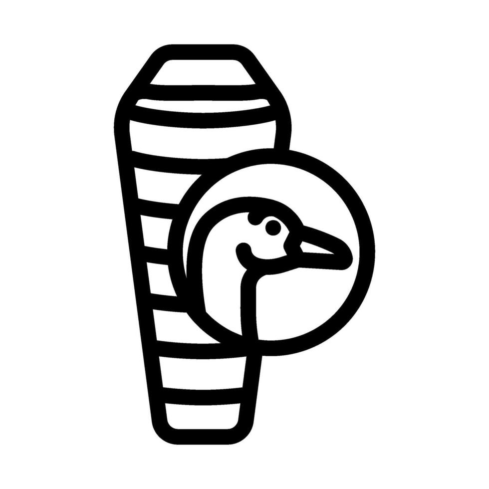 down sleeping bag goose line icon illustration vector