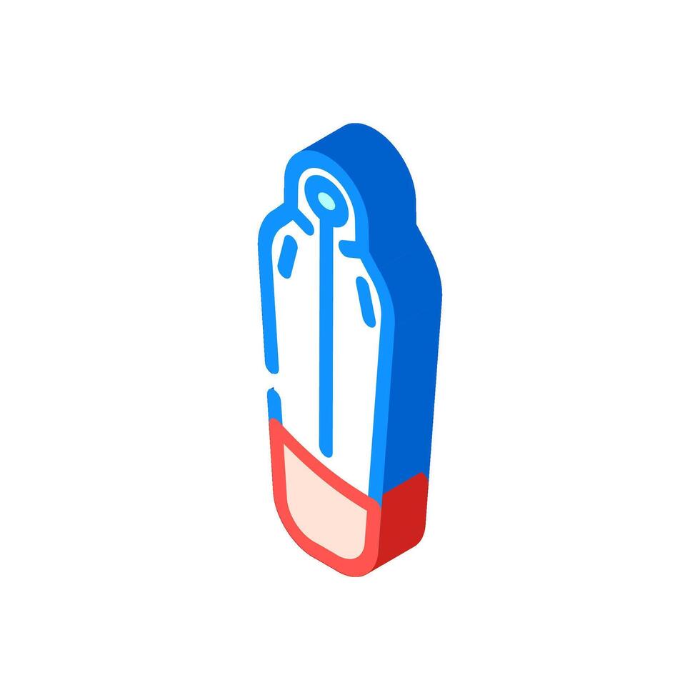 mummy sleeping bag isometric icon illustration vector
