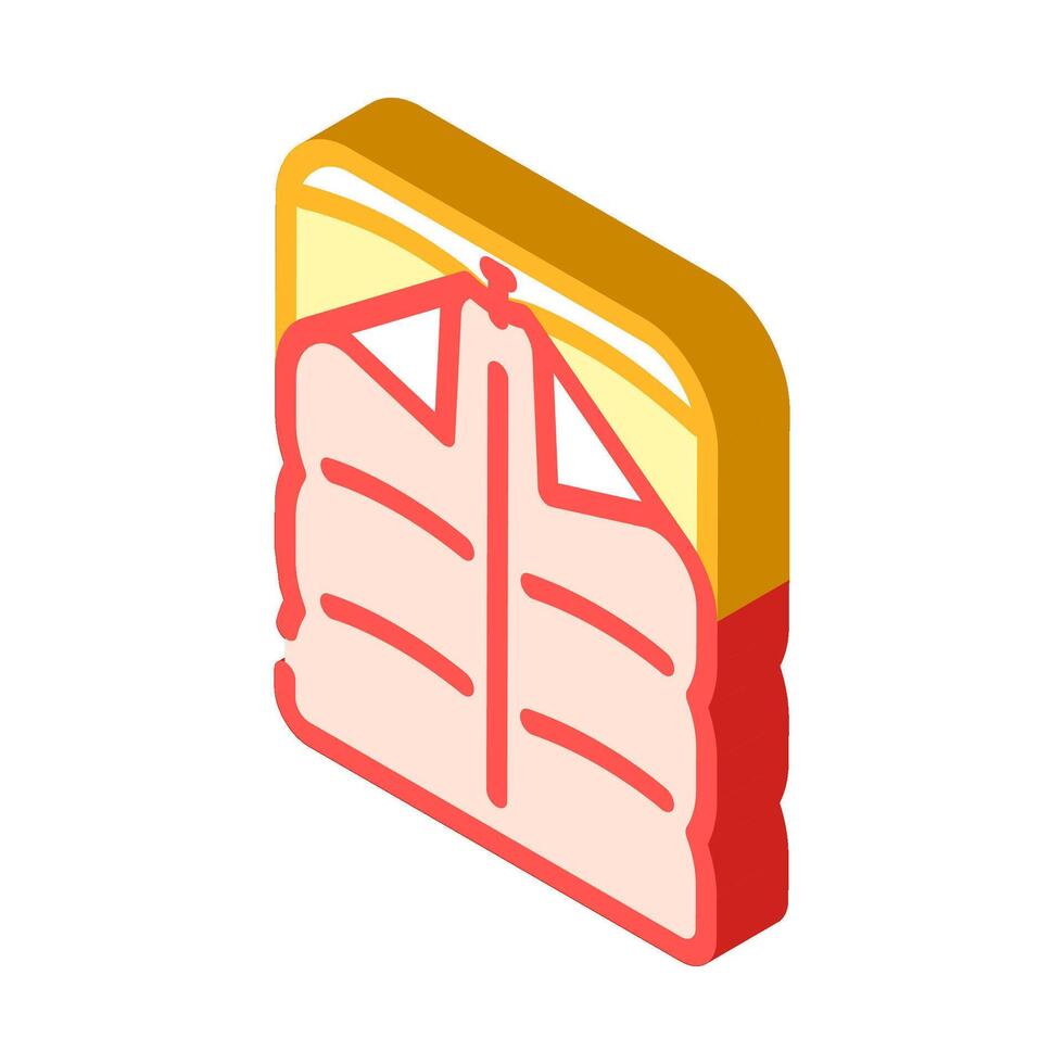 double cocoon sleeping bag isometric icon illustration vector