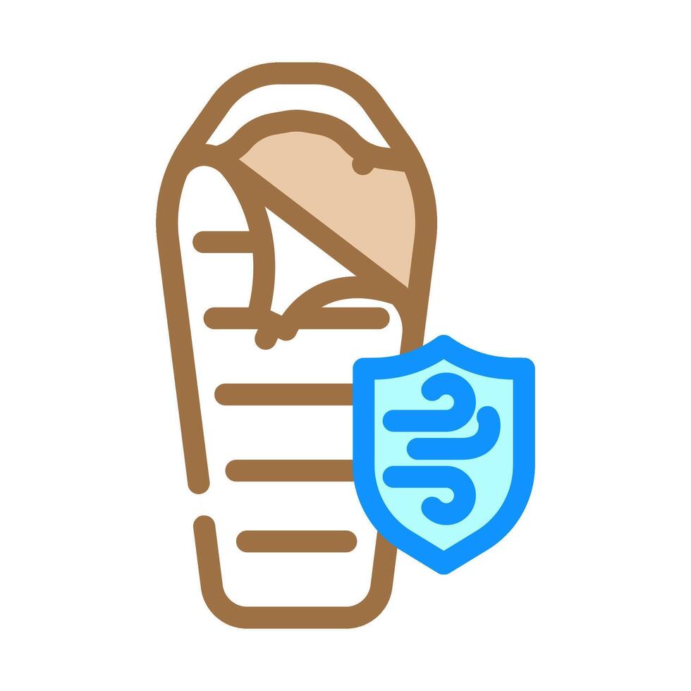 compression bag sleeping bag color icon symbol vector