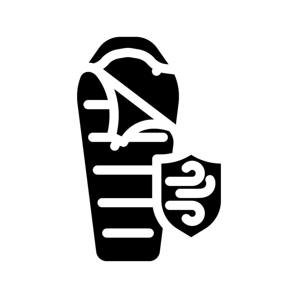 compression bag sleeping bag glyph icon symbol vector